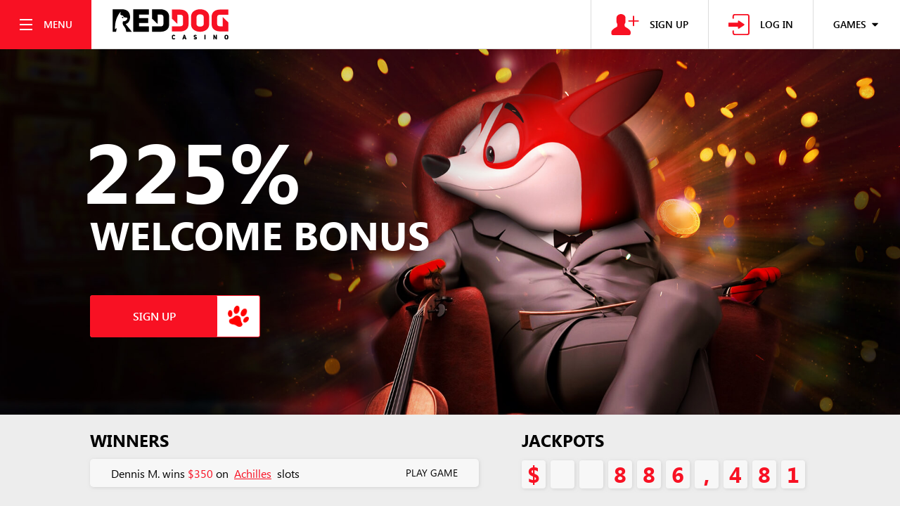 red dog casino welcome bonus