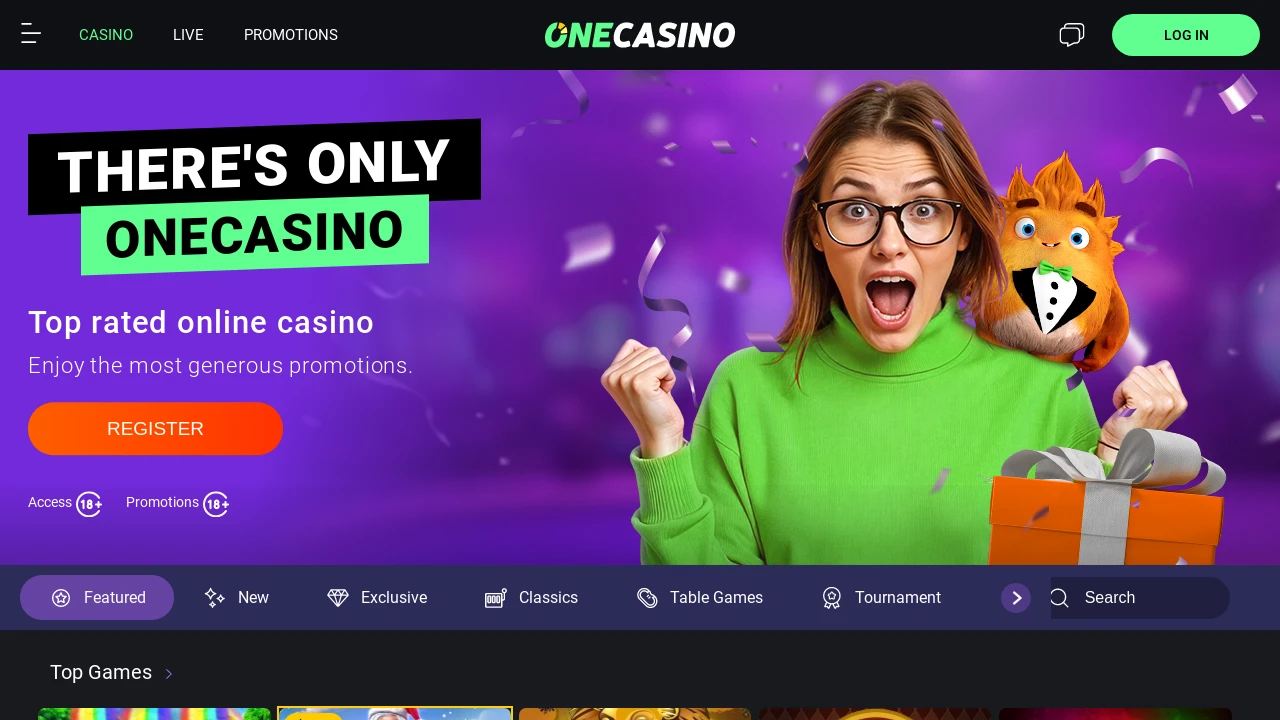One Casino App Screenshot