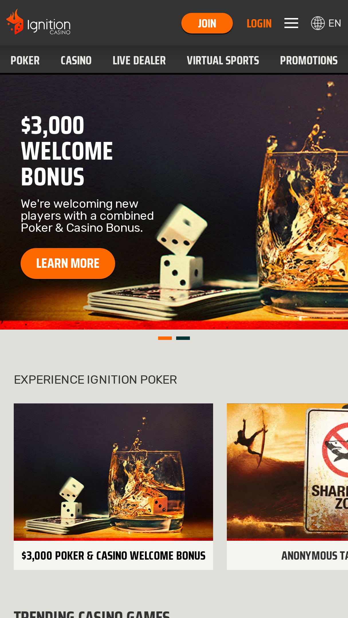 ignition casino app wont open