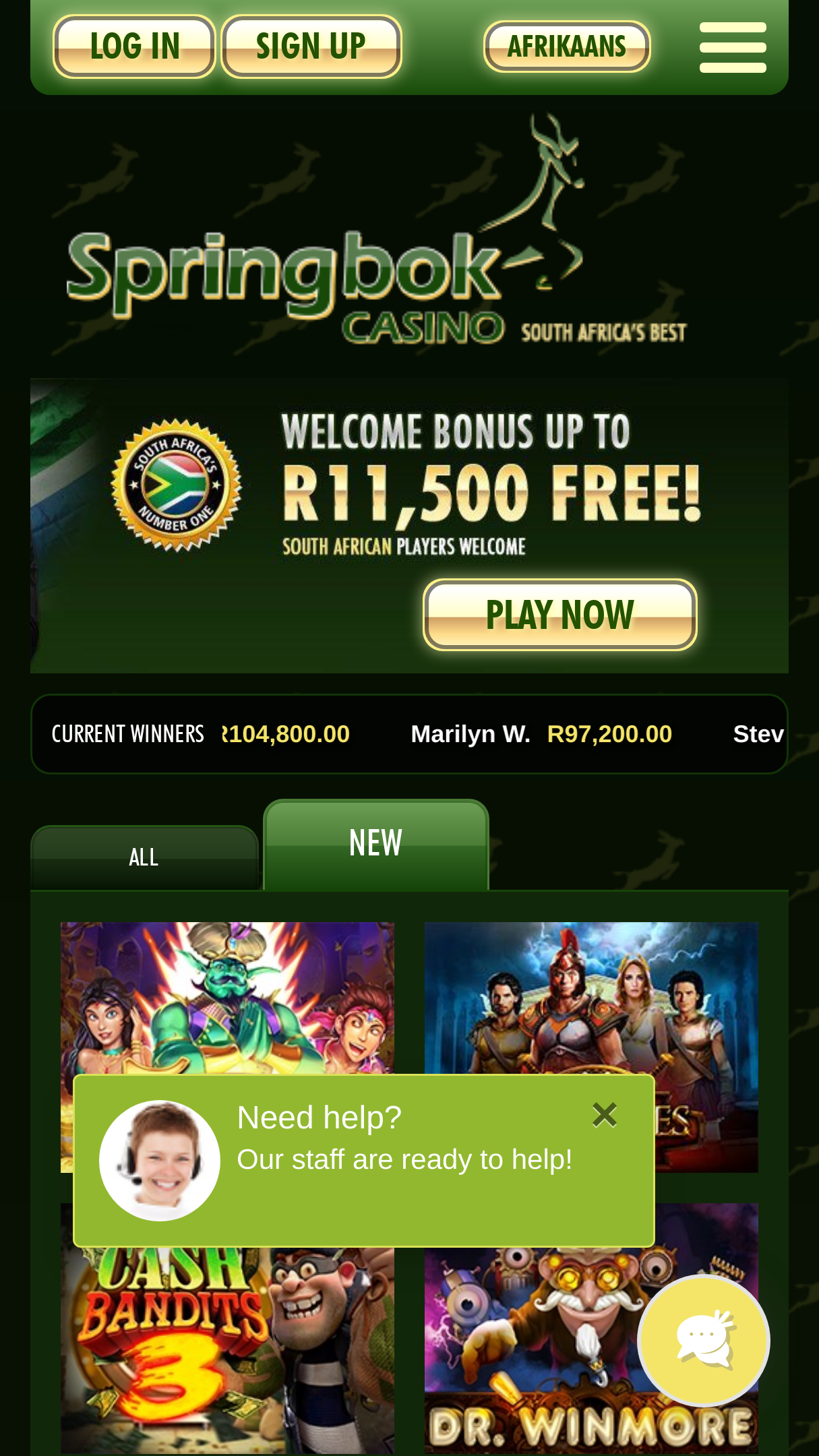 Springbok Casino Android App