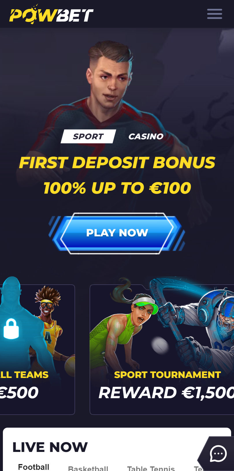 Screenshot App Mobile Powbet