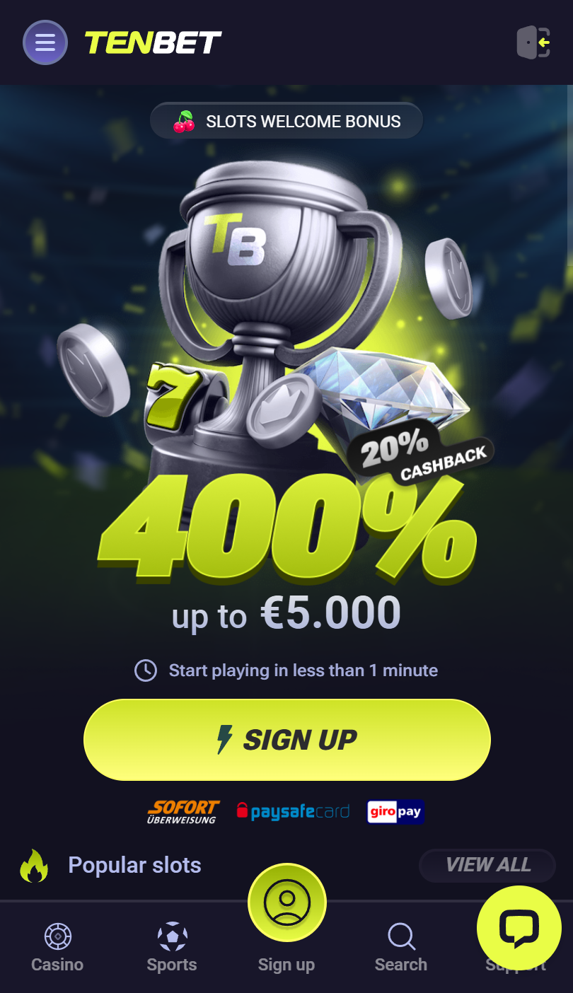 Tenbet Casino Apps – Play Mobile on Android and iOS