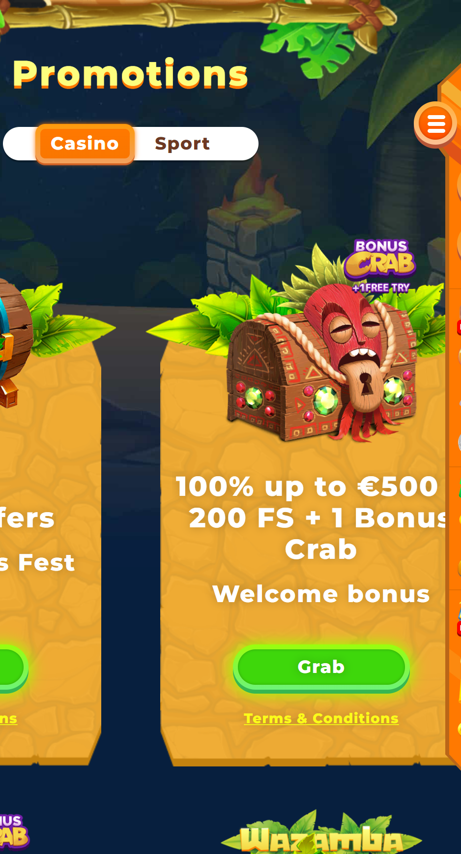 Wazamba kaszinó app