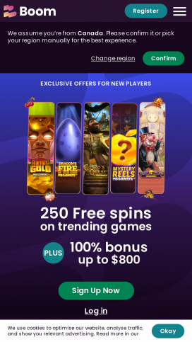 Boom Casino Apps Homepage