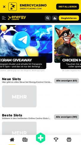 EnergyCasino Apps Homepage