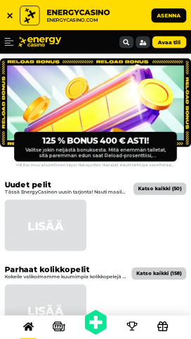 EnergyCasino Apps Homepage