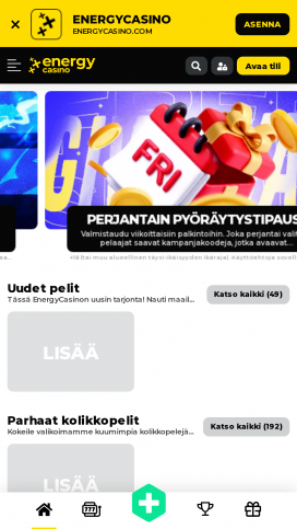 EnergyCasino alkalmazások Homepage