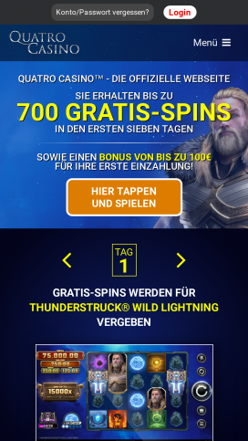 Quatro Casino Apps Homepage