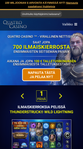 Quatro Casino Apps Homepage