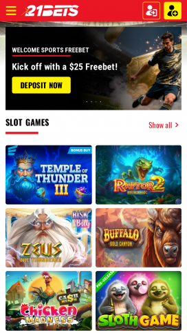 21Bets Apps Homepage