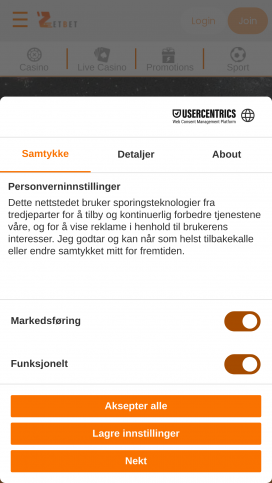 Zetbet Casino Apps Homepage
