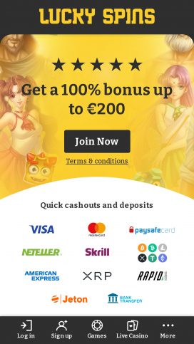 Lucky Spins Homepage