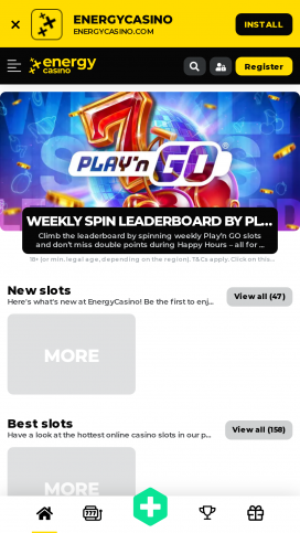 Aplikacje EnergyCasino Homepage