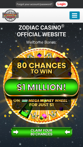 Zodiac Casino Apps Homepage