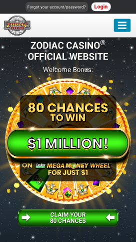 Zodiac Casinos Homepage