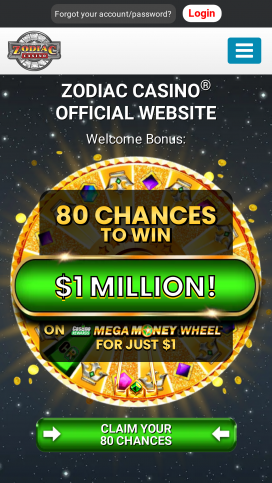 Zodiac Casinos Homepage