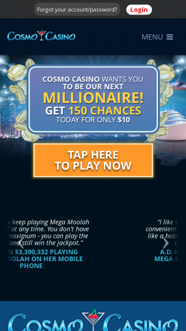 Cosmo Casino Apps Homepage