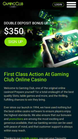 Gaming Club Apps Homepage