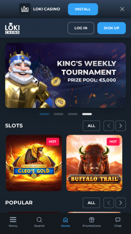 Loki Casino Apps Homepage