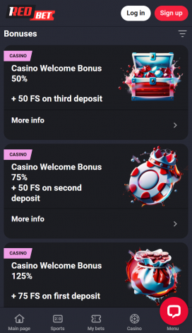 1RedBet Apps Homepage