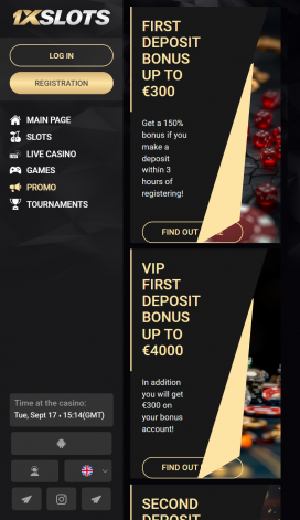 1xSlots Casino Apps Homepage