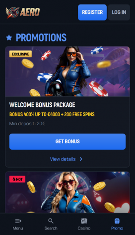 Aerobet Casino Apps Homepage