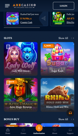 Axecasino Apps Homepage