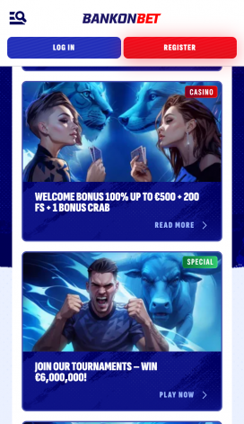 App Bankonbet Homepage