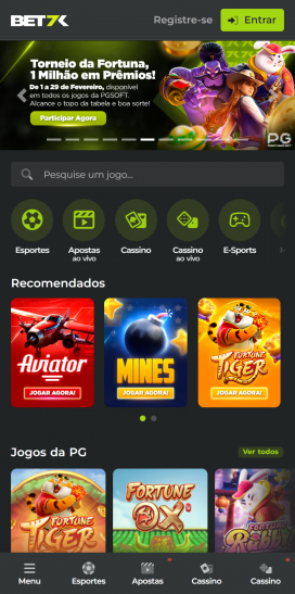 Bet7k Casino Apps Homepage