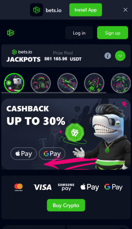 bets.io Casino Apps Homepage