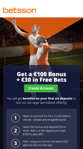Betsson App Homepage