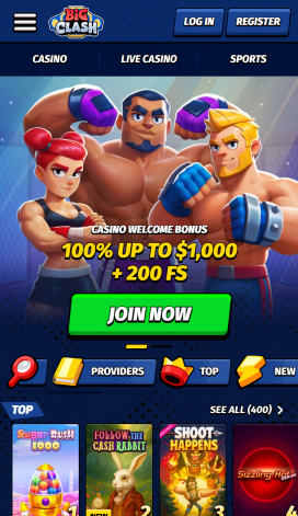 BigClash Casino Apps Homepage