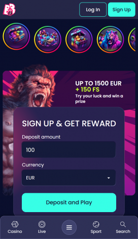 BoomsBet Apps Homepage