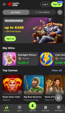 CapoSpin Apps Homepage