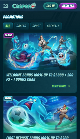 Caspero Casino Apps Homepage