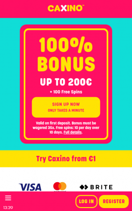 Caxino Casino Apps Homepage
