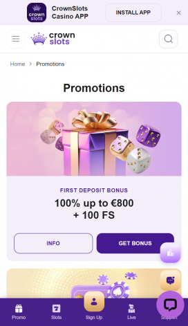 CrownSlots Apps Homepage