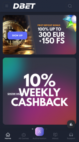 Dbet Casino Apps Homepage
