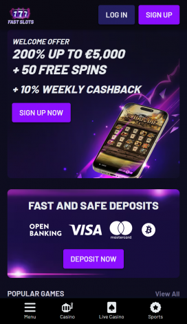 Fast Slots Apps Homepage