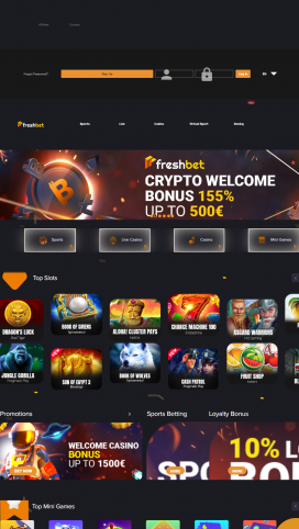 Freshbet Apps Homepage