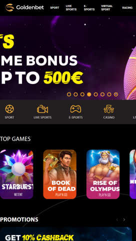 Goldenbet Casino Apps Homepage