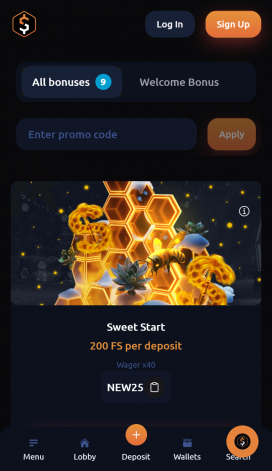 HoneyMoney Casino Apps Homepage