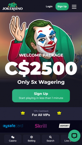 Jokersino Casino Apps Homepage