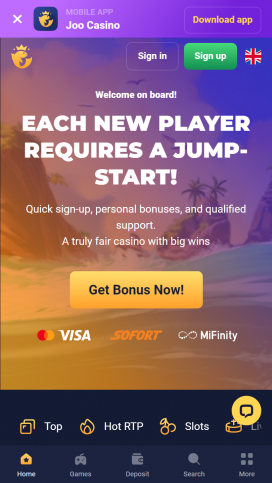 Joocasino Apps Homepage