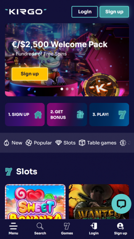 Aplicativo Kirgo Casino Homepage