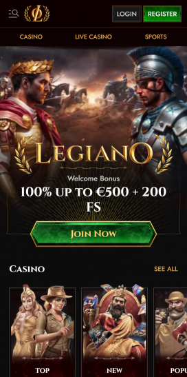 Legiano Apps Homepage