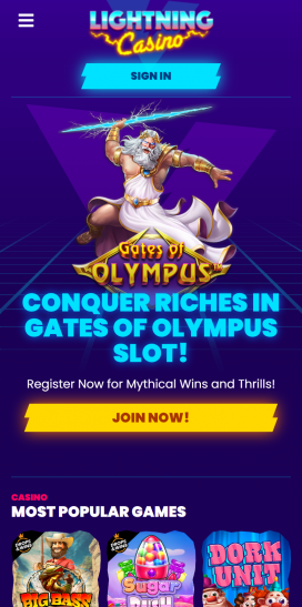 Lightning Casino Apps Homepage
