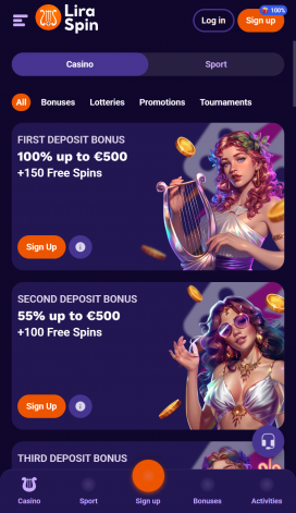 LiraSpin Apps Homepage