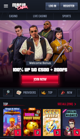 MafiaCasino Apps Homepage