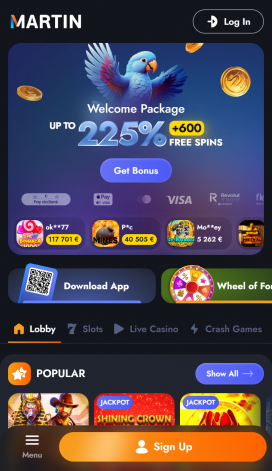 Martin Casino Apps Homepage